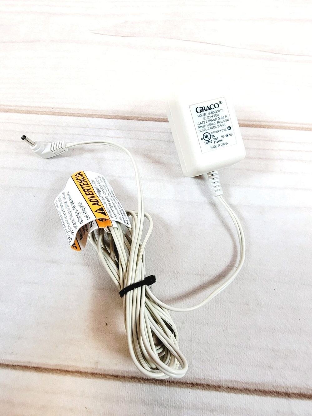 Genuine OEM Graco Baby Monitor Replacement Power Cord 6V AC Adaptor U060020D12